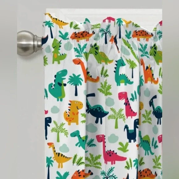 🦖Eclipse Dippy Dinos window valance 84” by 18” long. New.