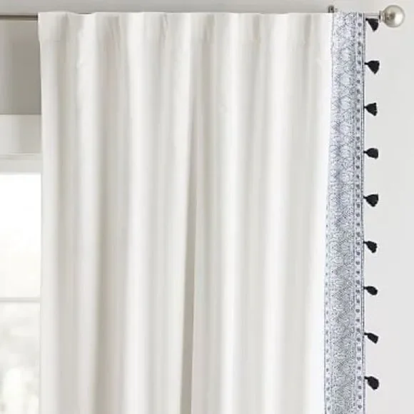 Pottery Barn Teen Anjolie Tassel Blackout Drape 96”