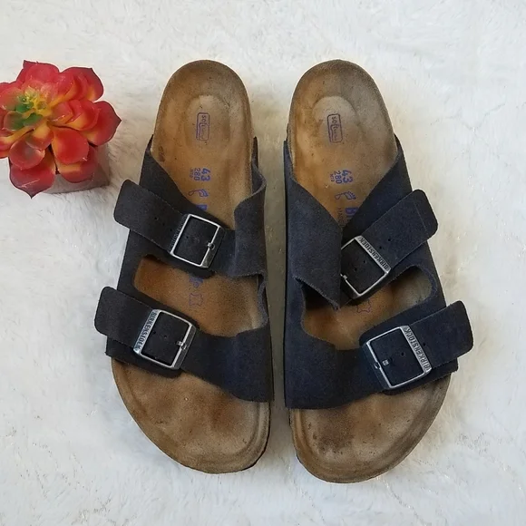Birkenstock Arizona Soft Footbed Black Suede Sandals