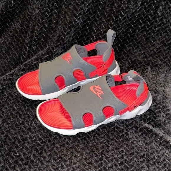 Nike Red and Gray Sandals