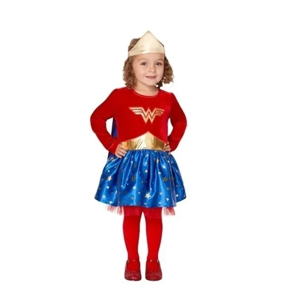 MARVEL “WONDER WOMAN” toddler super hero Halloween dress costume size 6-12M