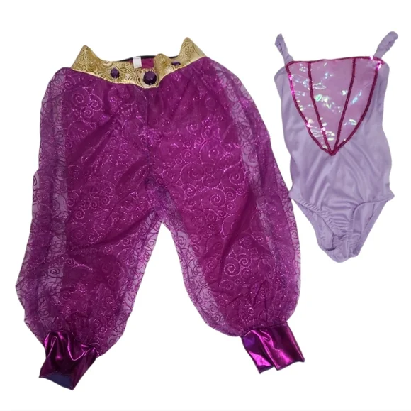 Halloween PRINCESS GENIE Purple and GOLD Costume with Gem Accents Girls Sm