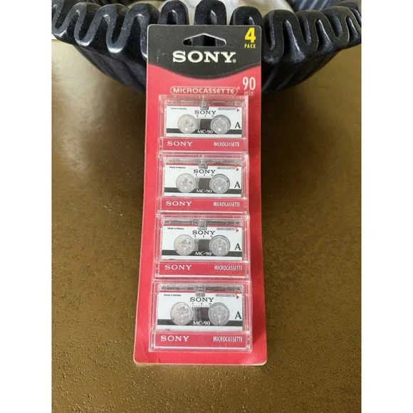 4-Pack NOS Sony MC-90 Microcassettes 90 Min Copyright 2002
