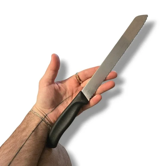 Victorinox Serrated 8 Inch Blade Bread Knife‎ Kitchen Black Swiss Made 6.8633.21