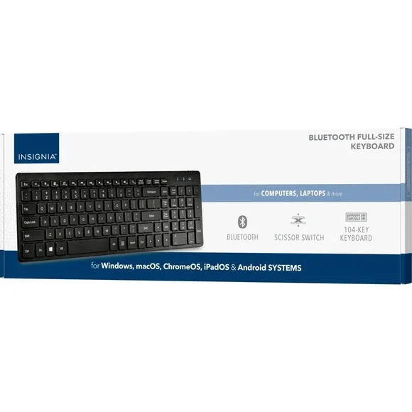 Insignia -‎ Full-size Bluetooth Scissor Switch Keyboard - Black