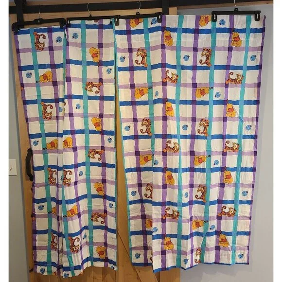Disney Winnie-the-Pooh & Tigger Window Drapes 1 Set 80x63