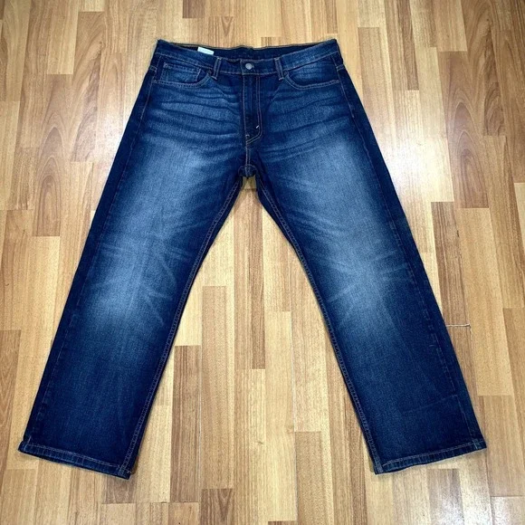Levi's Jeans Mens 34x28.5 Blue 569 Regular Straight American Dark Wash Denim