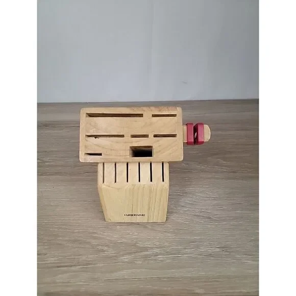Farberware Edgekeeper 13 Slot‎ Knife Storage Block With Knife Shaperner On Side