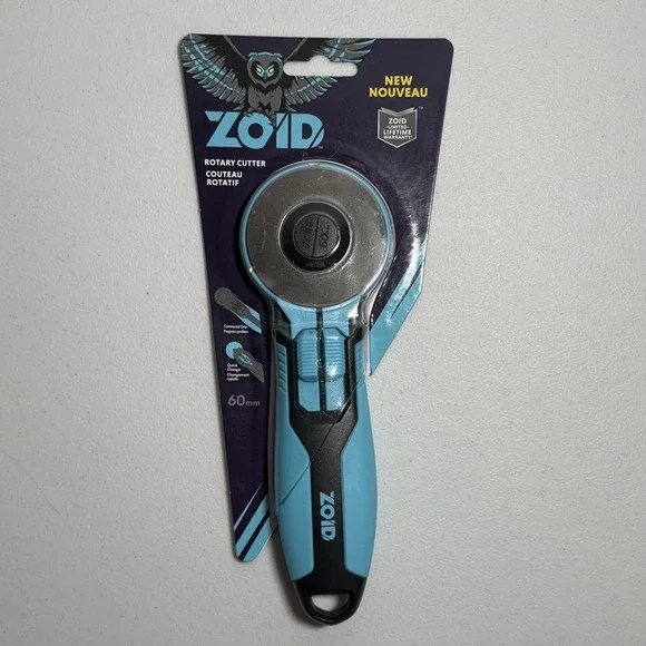ZOID Rotary Cutter - 60mm Blade‎ - Ergonomic Handle - Quilting Sewing Craft
