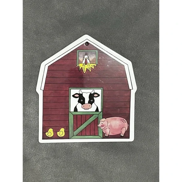 Vintage Barn & Farm Animals‎ Melamine Cooks Club Cutting Board Odor/stain Resist