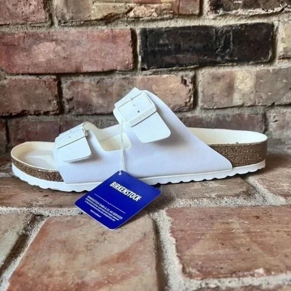 Birkenstock Arizona BS Regular Fit White Sandal Shoes 1019061 Men's Size 10