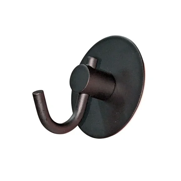 Adhesive Towel Hooks for Bathroom Wall: 4 Pack Sticky Hook 4 Pack, Black‎