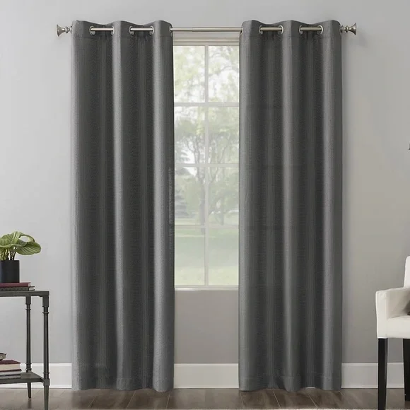 Kohls The Big One | 2-Pack Window Curtain Set | Steel | 40x84