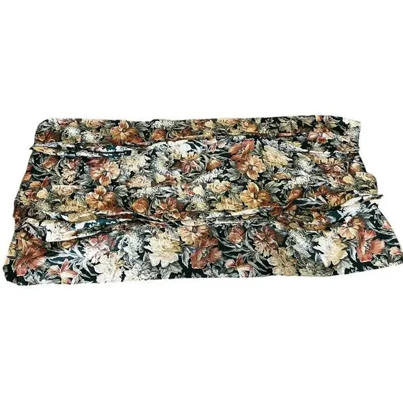Vintage Window Puff Valance Pair Made in USA Cottagecore Floral Shabby Chic