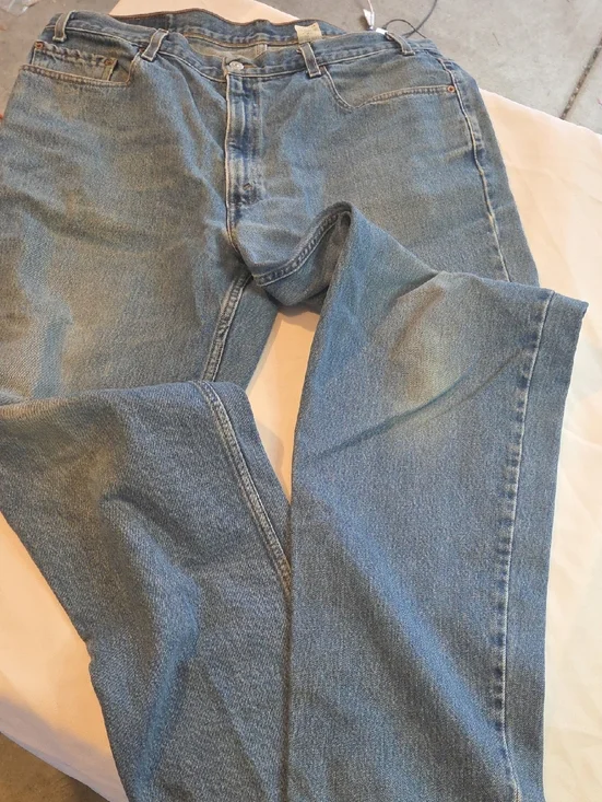Levi's Distressed Men's Straight-Leg Light Blue Denim Jeans