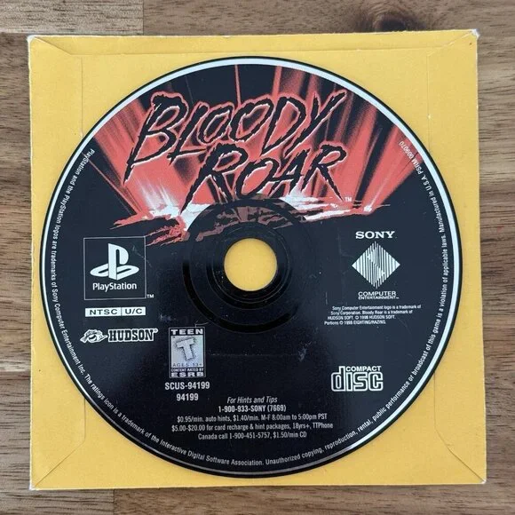 Bloody Roar (Sony PlayStation 1, 1998) PS1 - Non Tested