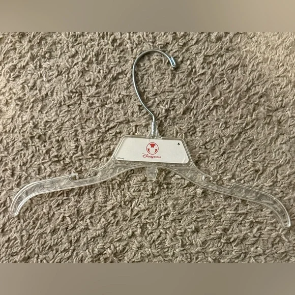 Walt‎ Disney Store Logo Vintage Clear Plastic Youth Children’s Clothes Hanger