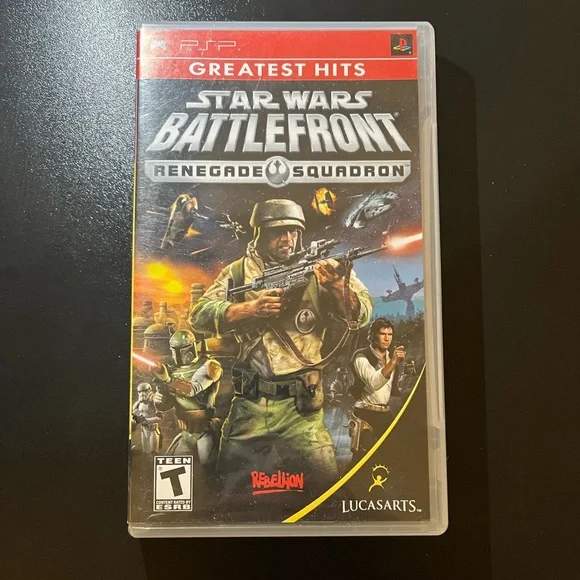 Sony PSP Star Wars Battlefront Renegade Squadron Black Red
