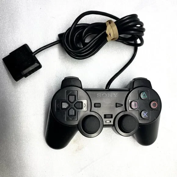 Sony PlayStation 2 Black SCPH10010 Controller OEM DualShock