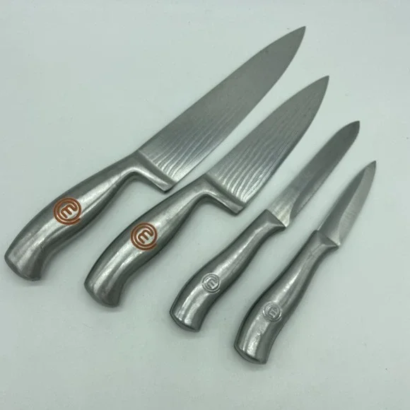 MasterChef Knife Set 4pc Stainless Steele Chef Utility Paring‎ Modern Kitchen