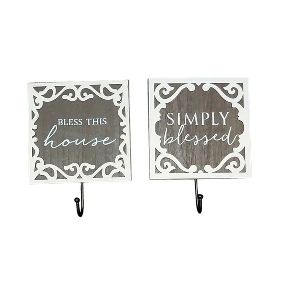 Wall hook crochet mural hangers set of 2. New never used 5
