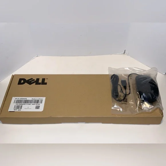 DELL Wired Slim Keyboard (KB-113p) & Wired Mouse: Brand New / Original Box