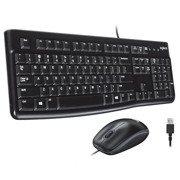 Logitech Logitech MK120 Wired Keyboard and Mouse Combo Black