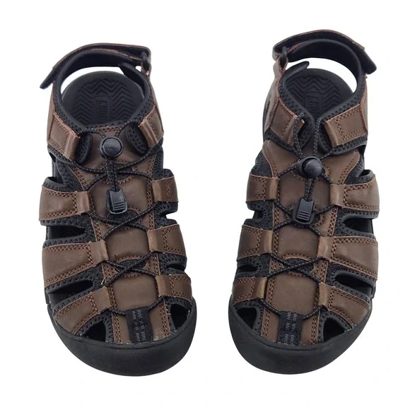 Khombu Travis Fisherman Sandals Mens 8M Brown Outdoor Walking‎ Comfort Shoes