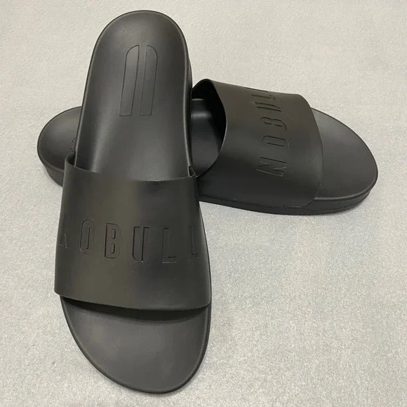 NOBULL Slides Black Mens 15 Womens 16.5 Athletic Recovery Sandals‎ Logo
