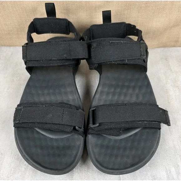 Hey Dude Carson Sandals Mens Size 11 Sport Mode Black Comfort Hiking Beach EUC