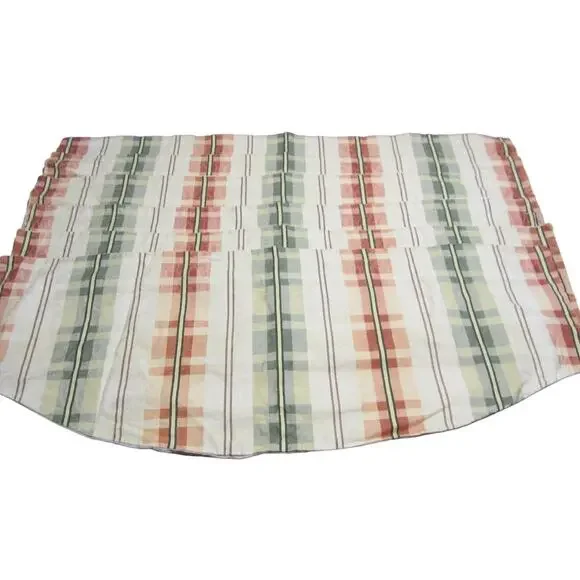 Vintage Valance Plaid Scalloped Window Treatments Kitchen Country Set 6 Handmade