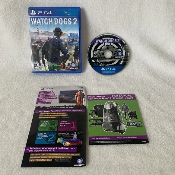 Watch Dogs 2 (Sony PlayStation 4, 2016, PS4) Complete Tested