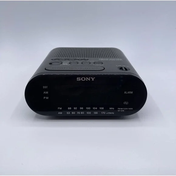 Sony Dream Machine ICF-C218‎ Black AM/FM Alarm Clock Radio Tested Working