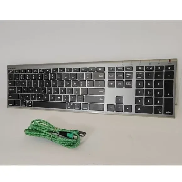 Macally Ultra Slim Keyboard Bluetooth Wireless Silver Computer Keys Online