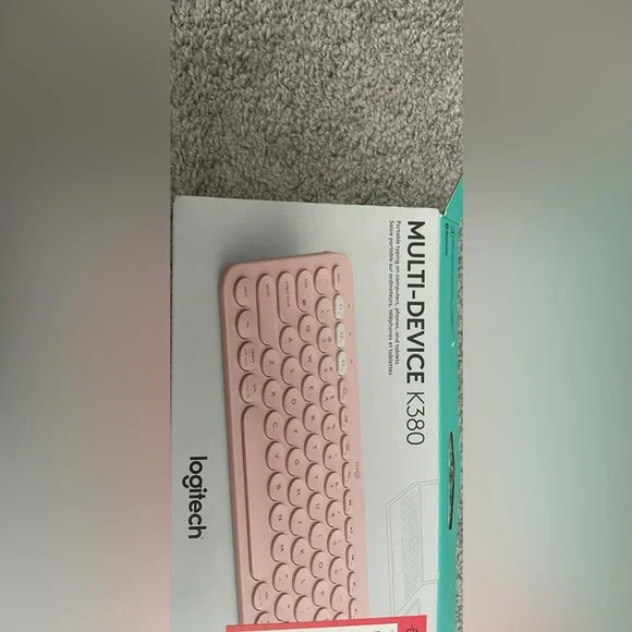 Light pink wireless keyboard