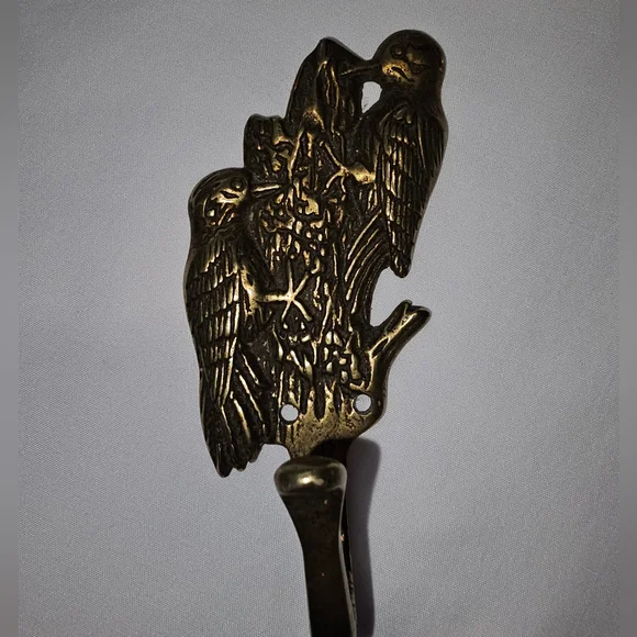 Vintage Brass Bird Wall Hook