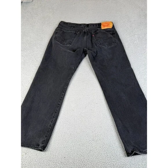 LEVI'S 501 Jeans Mens 38 x 30 Black Work Farm Streetwear Western Cowboy