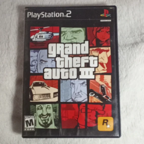 Sony PlayStation 2 Game - Grand Theft Auto III with Black Case
