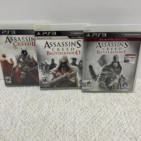Assassin's Creed Video Game Lot of 3 for Sony Playstation 3 CIB