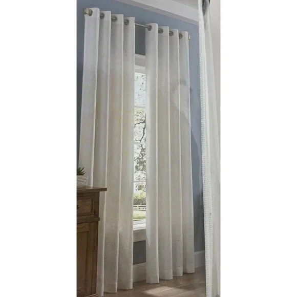 Design Solutions‎ Room Darkening Messina Grommet Panel White 50