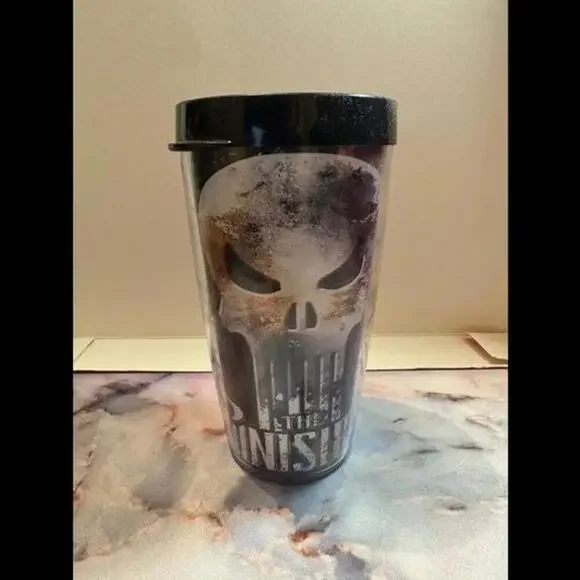 Embrace the Vigilante Vibes: Official Punisher Skull Insulated Tumble