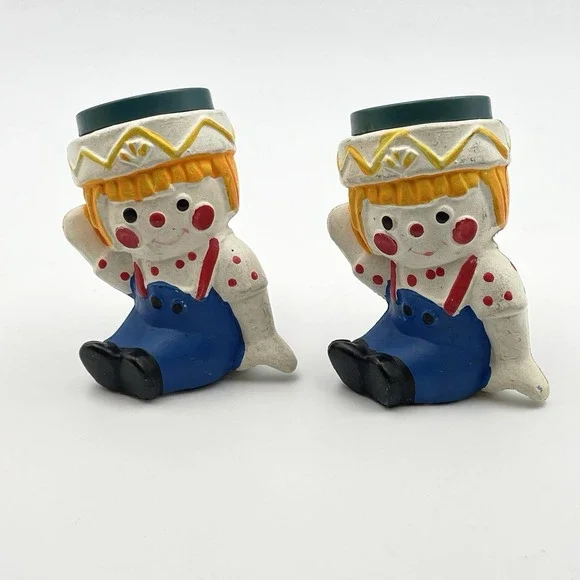 Vintage Andy Style Salt And‎ Pepper Shakers Japan Raggedy Ann Inspired 1950s