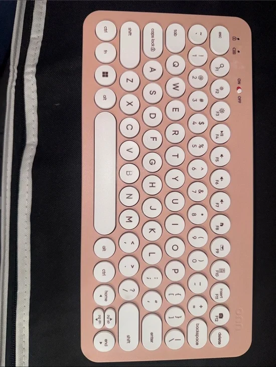 Silent pink wireless keyboard