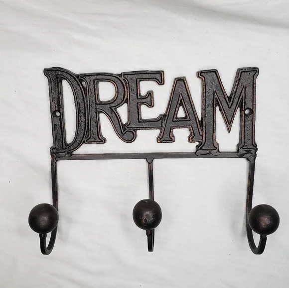 Metal Wall Hooks Words Dream