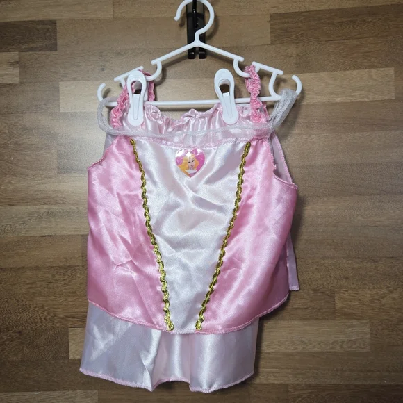 Disney Princess Aurora Sleeping Beauty Costume Set Jakks Pacific Pink Gold 4-6X