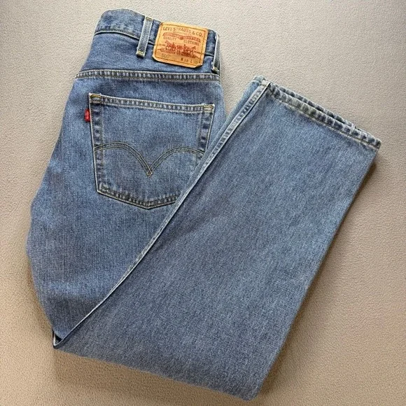 Levi's 505 Regular Fit Straight Leg Jeans W38 L30 (FIT36x28) Blue Denim Y2K