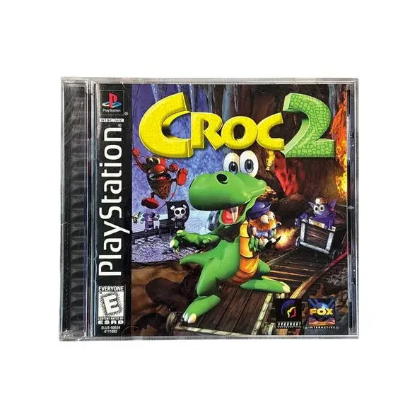 Croc 2 Black Label Sony Playstation 1 PS1 EX condition COMPLETE+reg card