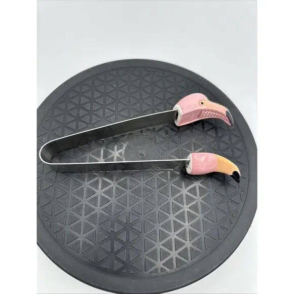 Vintage 1986 Flamingo Ice Or Appetizer Tongs