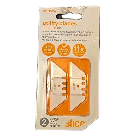 Replacement Universal Utility Safety Razor‎ Blade Rounded Tip-2 Pack Slice 10524