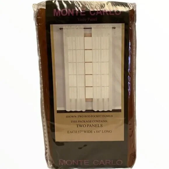 MONTE Carlo Sheer Window Curtain Panel in Spice